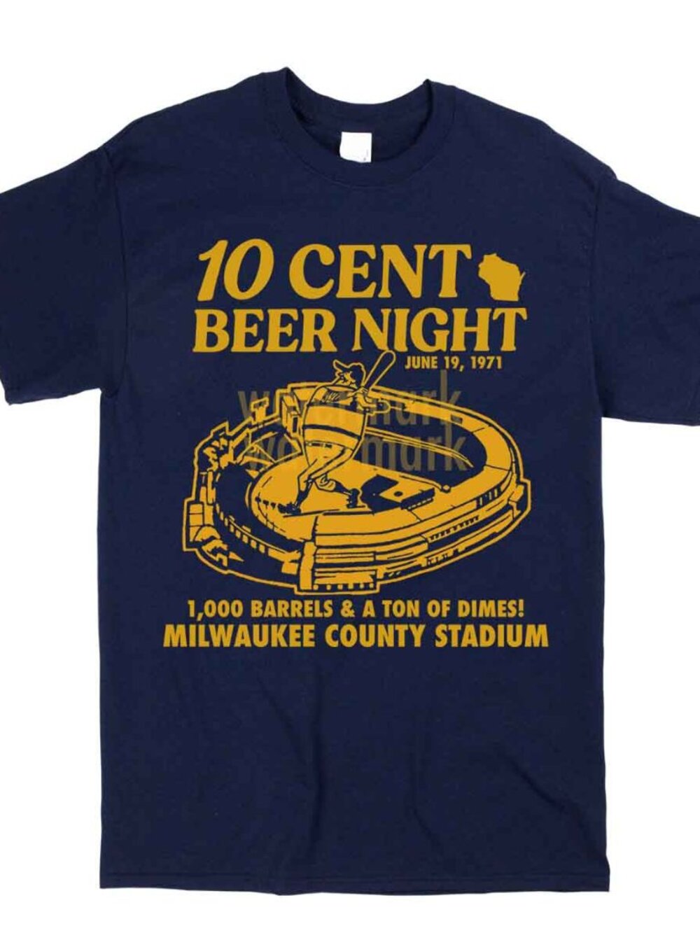 10 cent beer Night Milwaukee County Stadium Shirt
